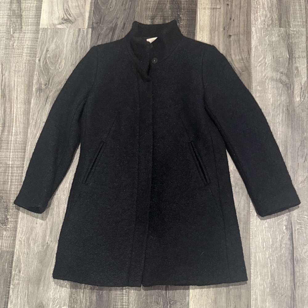 LOFT Classic Black wool blend coat